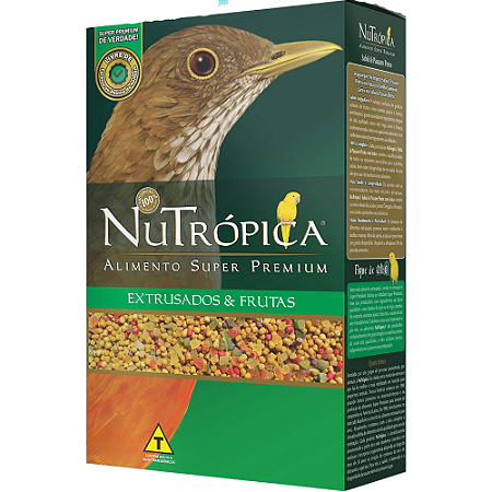 Ração Nutrópica Para Sabiá e Pássaro Preto com Frutas