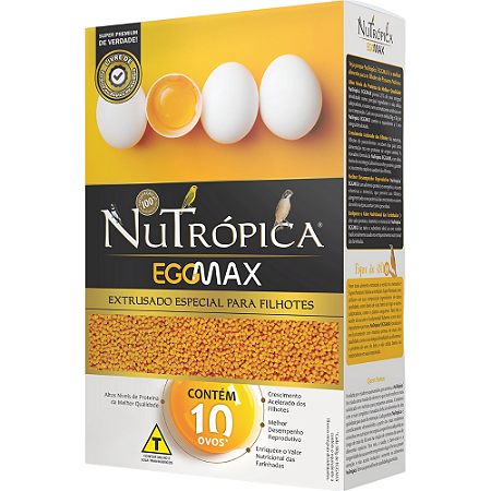 Alimento Completo Nutrópica Eggmax Para Pássaros Nativos Filhotes - 500 g