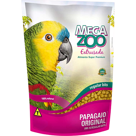 Ração Extrusada Megazoo Para Papagaios Regular Bits (AM16)