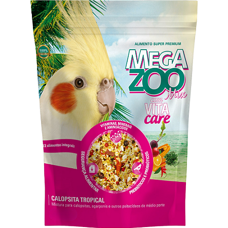 Ração Megazoo Para Calopsitas Mix Tropical