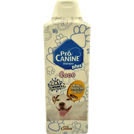 Shampoo Pró Canine Plus 2 em 1 Coco Para Cães - 700 ml