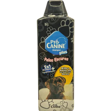 Shampoo Pró Canine Plus 2 em 1 Pelos Escuros Para Cães - 700 ml