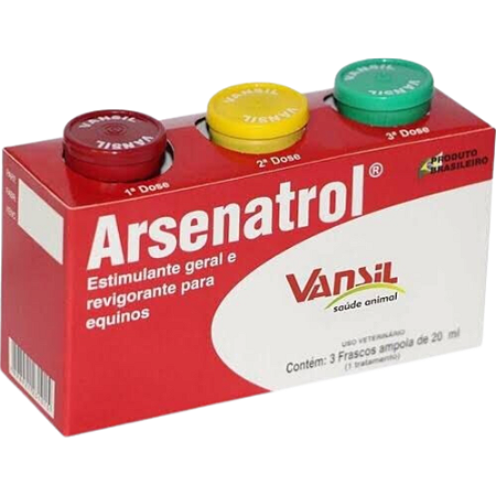 Suplemento Arsenatrol Para Equinos - 3 Ampolas de 20 ml