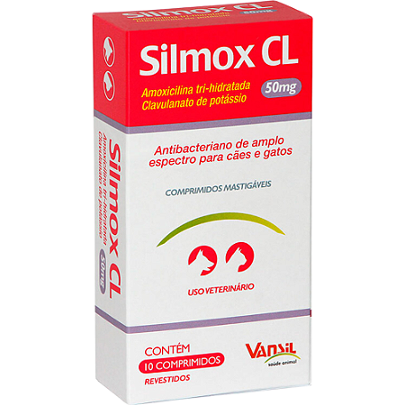Silmox CL 50 mg Para Cães e Gatos - 10 Comprimidos