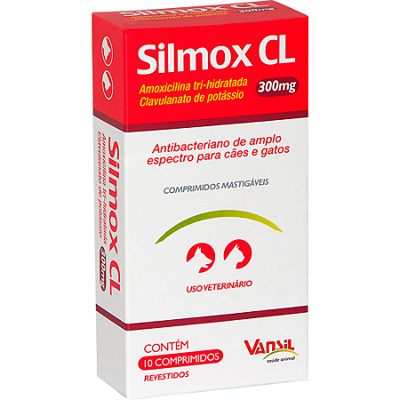 Silmox CL 300 mg Para Cães e Gatos - 10 Comprimidos