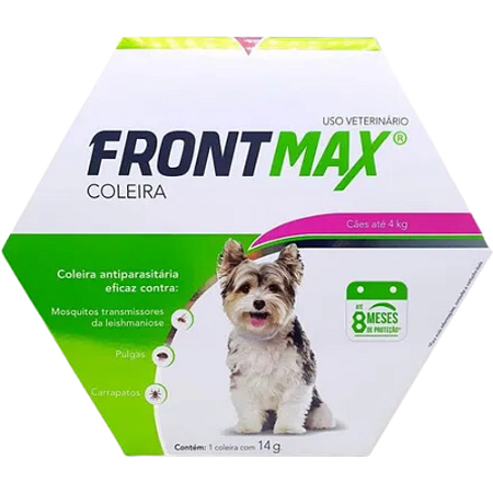 Coleira Antipulgas e Carrapatos Frontmax Para Cães Até 4 Kg - 14 g