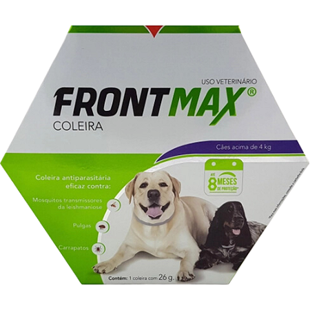 Coleira Antipulgas e Carrapatos Frontmax Para Cães Acima de 4 Kg - 26 g