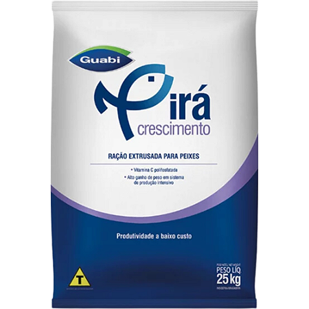 Ração Pirá Crescimento 6-8 mm Para Peixes - 25 Kg