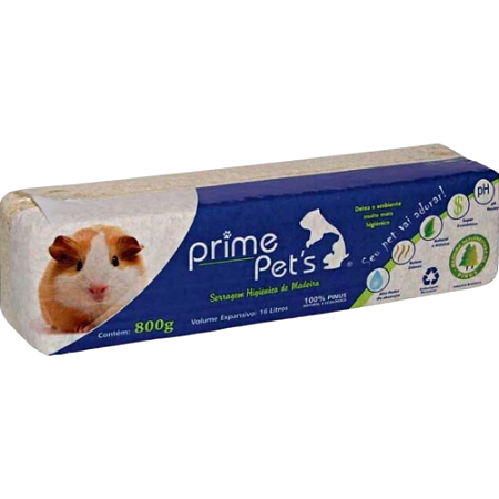 Serragem Higiênica de Madeira Prime Pet´s Para Roedores - 800 g