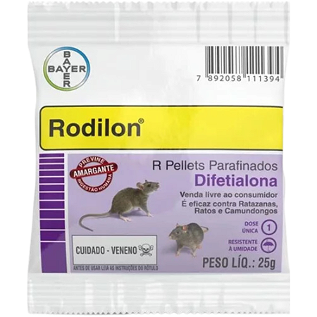 Isca Raticida Rodilon Pellets - 25 g
