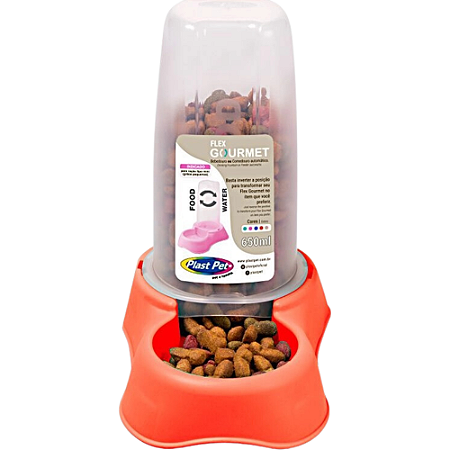 Comedouro Plast Pet Flex Gourmet Para Cães - Vermelho