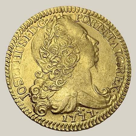 Moeda de Ouro de 6.400 Réis, Brasil Colônia - Ano: 1777 R - Imperador José I