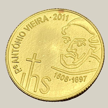 Moeda de Ouro de ¼ de Euro, Portugal - Ano: 2011 - Padre António Vieira