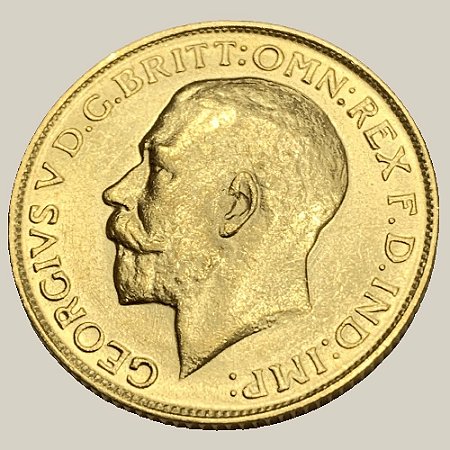 Moeda de Ouro de 1 Libra, Reino Unido - Ano: 1912 - Rei Jorge V