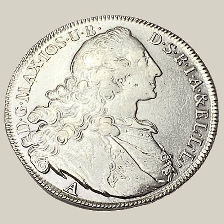Moeda de Prata de 1 Táler, Baviera - Ano: 1764A - Eleitor Maximiliano III José