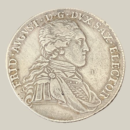 Moeda de Prata de ⅔ Táler, Saxônia - Ano: 1802 - Eleitor Frederico Augusto I