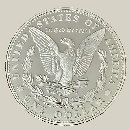 Moeda de Prata de 1 Dólar - EUA - Ano: 2006 S - Casa da Moeda mais antiga - São Francisco - Presidente George W. Bush