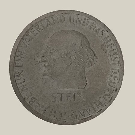 Moeda de Prata de 3 Reichsmark, 100º aniversário - morte de Heinrich vom Stein, República de Weimar - Ano: 1931 A - Pres. Paul von Hindenburg