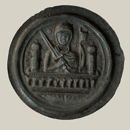 Brakteat de Prata, Condado de Anhalt - Ano: 1134-1170 - Alberto, o "Urso"
