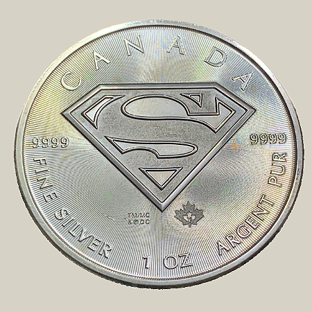 Moeda de Prata de 5 Dólares, Canadá - Ano: 2016 - Superman