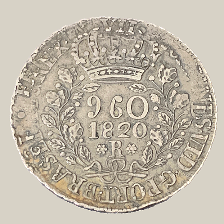 Moeda de Prata de 960 Réis (Patacão), Brasil Reino Unido - Ano: 1820 R - Rei João VI