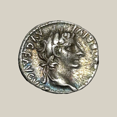 Moeda Bíblica (Tribute Penny), Denário - Ano: 14-37 - Tiberius