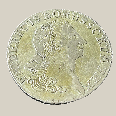 Moeda de prata, 1/3 Thaler (1773B) – Frederico II, o Grande