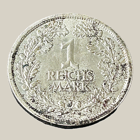 Moeda de prata, 1 Reichsmark (1925J) – República de Weimar