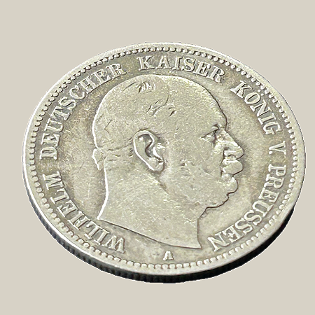 Moeda de prata, 2 Mark (1877A) – Prússia (Wilhelm I)