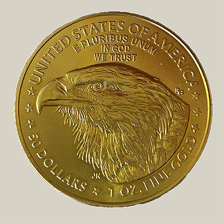 Moeda de ouro, 50 Dólares (2023), 1oz, EUA, American Gold Eagle