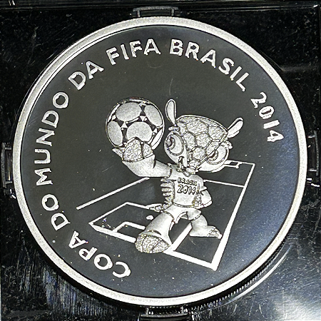 Moeda de prata, 5 Reais (2014), Brasil, Fuleco