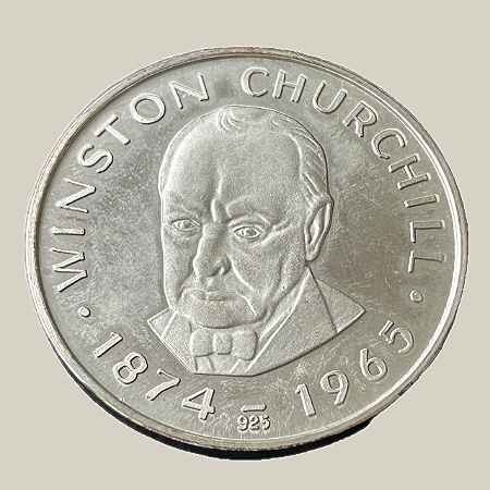 Moeda de prata, 4th Thaler of Europe – Winston Churchill (1973)