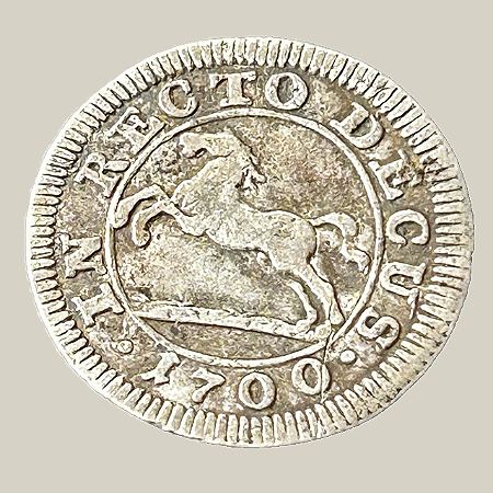 Moeda de prata, 2 Mariengroschen (1700) – Georg Ludwig – Brunswick-Lüneburg-Calenberg-Hannover