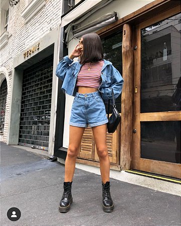 vestido com short jeans