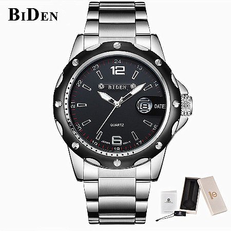 Relógio de Quartzo Masculino Biden Impermeável