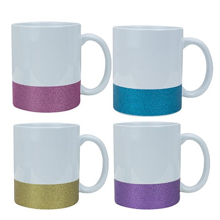 11 - Caneca Base Glitter Personalizada