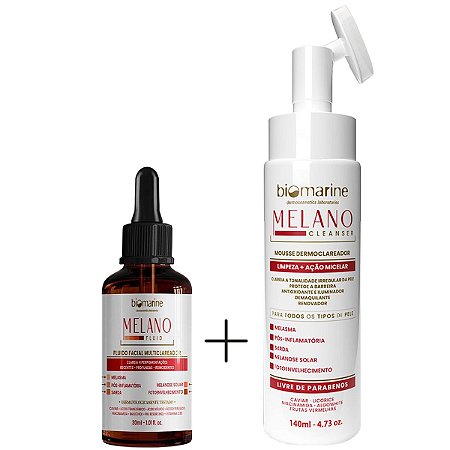 Kit Clareamento Melano Fluid + Melano Cleanser Biomarine