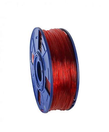 Filamento Premium 175 mm Alta Pureza PLA - 500g Cor:Vermelho Translúcido