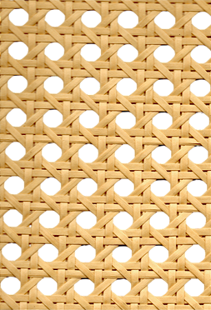 Tela de palhinha indiana de celulose (50cm x 15m) , reforçada com fio de poliéster de alta resistência. Ideal para artesanato, móveis e decoração. Rolos com 15 metros de comprimento. Durabilidade e beleza em um só produto.