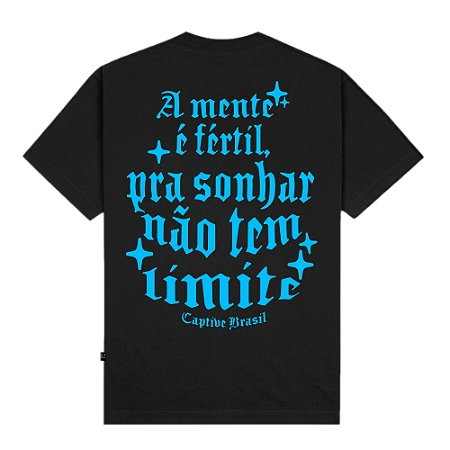 Camiseta Captive Mente Fértil "Preta/Azul"