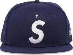 Boné Supreme Gold Cross S Logo New Era ''Light Navy''