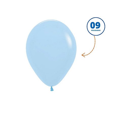 Balão Bexiga Liso Redondo 9 Granfesta Azul Claro 50 Unidades - ATACADÃO DA  BAIXADA