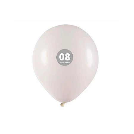 Balão Bexiga Liso Redondo 08 Branco 50 Unidade - ATACADÃO DA BAIXADA