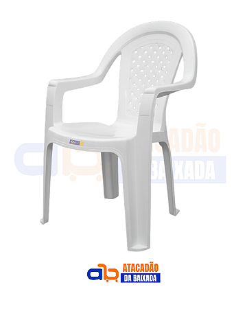 Poltrona Jacarecica Branca - SOLPLAST