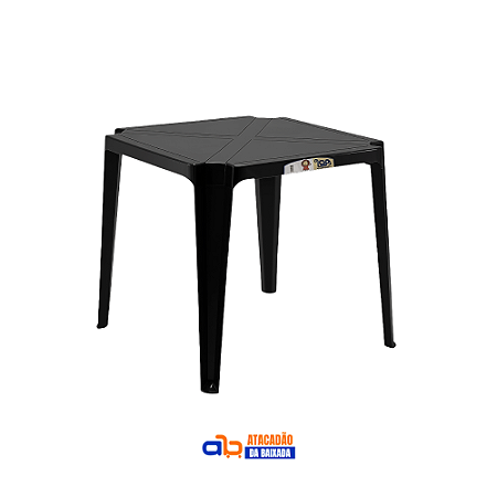 Mesa Inovar Preta 70x70cm - TopMil