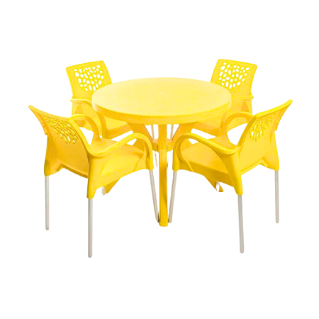 JOGO DE POLTRONA DELUXE (4 POLTRONAS DELUXE + 1 MESA REDONDA DELUXE).