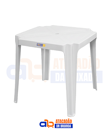 Mesa Plástica 70x70 Coruripe Branca Solplast