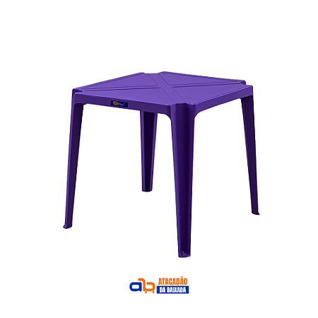 Mesa Coruripe Lilás 70x70cm - Solplast