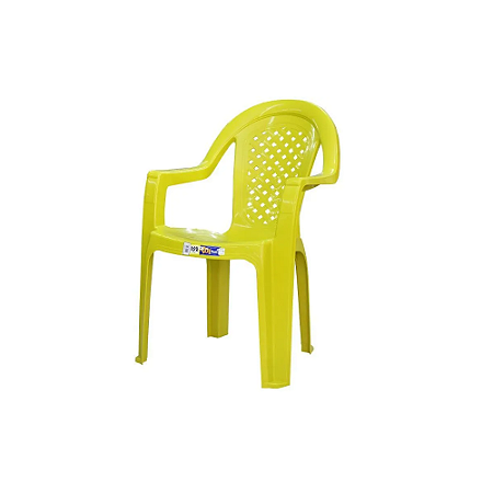 POLTRONA DE PLÁSTICO JACARECICA AMARELA - SOLPLAST