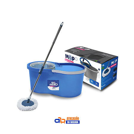 Mop Giratório com Cesto de Plástico 8 Litros - Útil